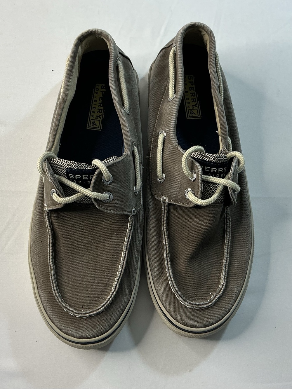 Sperry Men's Gray Canvas 2-Eye Boat Shoes